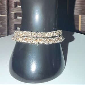 2 Byzantine Sterling Silver 925 Bracelets